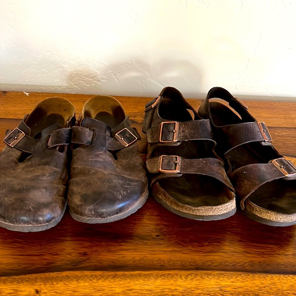 Mens Birkenstocks size 45- 2 pairs for one price